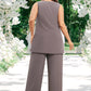 Grace Jumpsuit/Pantsuit Scoop Neck Floor-Length Chiffon Mother of the Bride Dress DL126P0014629