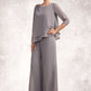 Natalia Jumpsuit/Pantsuit Scoop Neck Floor-Length Chiffon Mother of the Bride Dress With Beading DL126P0014630