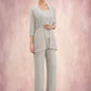 Corinne Jumpsuit/Pantsuit Scoop Neck Floor-Length Chiffon Lace Mother of the Bride Dress DL126P0014632