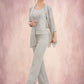 Corinne Jumpsuit/Pantsuit Scoop Neck Floor-Length Chiffon Lace Mother of the Bride Dress DL126P0014632