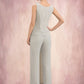 Corinne Jumpsuit/Pantsuit Scoop Neck Floor-Length Chiffon Lace Mother of the Bride Dress DL126P0014632