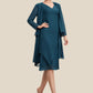 Paisley Sheath/Column V-Neck Knee-Length Chiffon Mother of the Bride Dress DL126P0014635