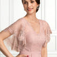 Amy A-line V-Neck Ankle-Length Chiffon Lace Mother of the Bride Dress DL126P0014636