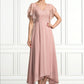 Amy A-line V-Neck Ankle-Length Chiffon Lace Mother of the Bride Dress DL126P0014636