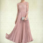 Alejandra A-Line Scoop Neck Ankle-Length Chiffon Lace Mother of the Bride Dress With Pleated DL126P0014651