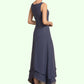 Zoe A-line V-Neck Ankle-Length Chiffon Mother of the Bride Dress With Beading DL126P0014655