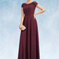 Janiya A-Line Scoop Neck Floor-Length Chiffon Mother of the Bride Dress With Ruffle Lace DL126P0014662