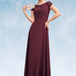 Janiya A-Line Scoop Neck Floor-Length Chiffon Mother of the Bride Dress With Ruffle Lace DL126P0014662