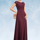 Janiya A-Line Scoop Neck Floor-Length Chiffon Mother of the Bride Dress With Ruffle Lace DL126P0014662