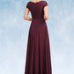 Janiya A-Line Scoop Neck Floor-Length Chiffon Mother of the Bride Dress With Ruffle Lace DL126P0014662