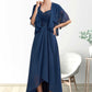 Paris A-Line Sweetheart Asymmetrical Chiffon Lace Mother of the Bride Dress With Ruffle Beading Sequins DL126P0014663