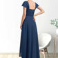 Paris A-Line Sweetheart Asymmetrical Chiffon Lace Mother of the Bride Dress With Ruffle Beading Sequins DL126P0014663