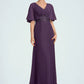 Jaidyn A-Line V-neck Floor-Length Chiffon Mother of the Bride Dress With Lace Sequins DL126P0014665