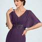 Jaidyn A-Line V-neck Floor-Length Chiffon Mother of the Bride Dress With Lace Sequins DL126P0014665