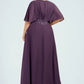 Jaidyn A-Line V-neck Floor-Length Chiffon Mother of the Bride Dress With Lace Sequins DL126P0014665