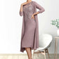 Henrietta Sheath/Column Scoop Neck Knee-Length Chiffon Lace Mother of the Bride Dress With Beading Sequins DL126P0014666