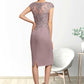 Henrietta Sheath/Column Scoop Neck Knee-Length Chiffon Lace Mother of the Bride Dress With Beading Sequins DL126P0014666