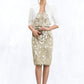 Carina Sheath/Column V-neck Knee-Length Lace Mother of the Bride Dress With Beading Sequins DL126P0014668