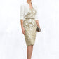 Carina Sheath/Column V-neck Knee-Length Lace Mother of the Bride Dress With Beading Sequins DL126P0014668