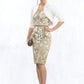 Carina Sheath/Column V-neck Knee-Length Lace Mother of the Bride Dress With Beading Sequins DL126P0014668