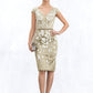 Carina Sheath/Column V-neck Knee-Length Lace Mother of the Bride Dress With Beading Sequins DL126P0014668