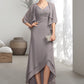 Viviana A-Line V-neck Asymmetrical Chiffon Mother of the Bride Dress With Ruffle DL126P0014682