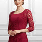 Winifred A-Line Scoop Neck Tea-Length Chiffon Mother of the Bride Dress DL126P0014684