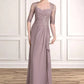 Paisley A-Line Sweetheart Floor-Length Chiffon Lace Mother of the Bride Dress With Beading Sequins Cascading Ruffles DL126P0014692