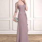 Paisley A-Line Sweetheart Floor-Length Chiffon Lace Mother of the Bride Dress With Beading Sequins Cascading Ruffles DL126P0014692