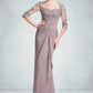 Aurora Trumpet/Mermaid Sweetheart Floor-Length Chiffon Mother of the Bride Dress With Ruffle Cascading Ruffles DL126P0014694