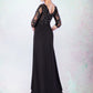 Jaidyn Empire V-neck Sweep Train Chiffon Mother of the Bride Dress With Lace Beading DL126P0014697