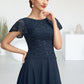 Samantha A-Line Scoop Neck Ankle-Length Chiffon Lace Mother of the Bride Dress With Sequins DL126P0014701