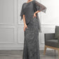 Everly Trumpet/Mermaid Scoop Neck Floor-Length Chiffon Lace Mother of the Bride Dress With Ruffle DL126P0014708