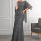 Everly Trumpet/Mermaid Scoop Neck Floor-Length Chiffon Lace Mother of the Bride Dress With Ruffle DL126P0014708