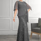 Everly Trumpet/Mermaid Scoop Neck Floor-Length Chiffon Lace Mother of the Bride Dress With Ruffle DL126P0014708