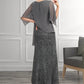 Everly Trumpet/Mermaid Scoop Neck Floor-Length Chiffon Lace Mother of the Bride Dress With Ruffle DL126P0014708