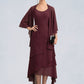 Maureen A-Line Scoop Neck Asymmetrical Chiffon Mother of the Bride Dress With Beading DL126P0014710