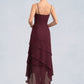 Maureen A-Line Scoop Neck Asymmetrical Chiffon Mother of the Bride Dress With Beading DL126P0014710