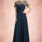 Carlee A-Line Scoop Neck Floor-Length Chiffon Mother of the Bride Dress With Ruffle Beading Sequins DL126P0014711