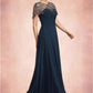 Carlee A-Line Scoop Neck Floor-Length Chiffon Mother of the Bride Dress With Ruffle Beading Sequins DL126P0014711