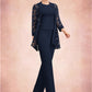 Leah Jumpsuit/Pantsuit Scoop Neck Floor-Length Jersey Mother of the Bride Dress DL126P0014714