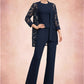 Leah Jumpsuit/Pantsuit Scoop Neck Floor-Length Jersey Mother of the Bride Dress DL126P0014714