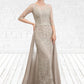 Sadie Sheath/Column Scoop Neck Sweep Train Chiffon Lace Mother of the Bride Dress DL126P0014716