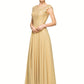 Norah A-Line Scoop Neck Floor-Length Chiffon Lace Mother of the Bride Dress With Beading Sequins DL126P0014717