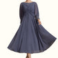 Leanna A-Line Scoop Neck Tea-Length Chiffon Mother of the Bride Dress With Ruffle Beading DL126P0014718