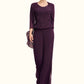 Rylee Jumpsuit/Pantsuit Scoop Neck Floor-Length Chiffon Lace Mother of the Bride Dress DL126P0014722