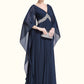 Amy Empire V-neck Floor-Length Chiffon Mother of the Bride Dress With Ruffle Beading Sequins DL126P0014724