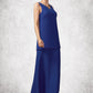 Angel A-line V-Neck Ankle-Length Chiffon Mother of the Bride Dress DL126P0014729