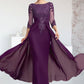 Jillian A-Line Scoop Neck Floor-Length Chiffon Lace Mother of the Bride Dress With Beading Sequins DL126P0014738