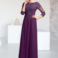 Jillian A-Line Scoop Neck Floor-Length Chiffon Lace Mother of the Bride Dress With Beading Sequins DL126P0014738